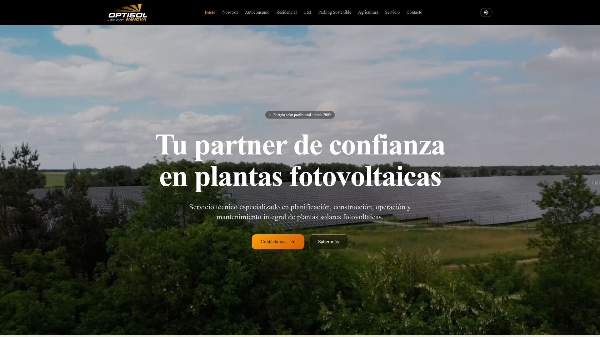 Optisol Innova website preview